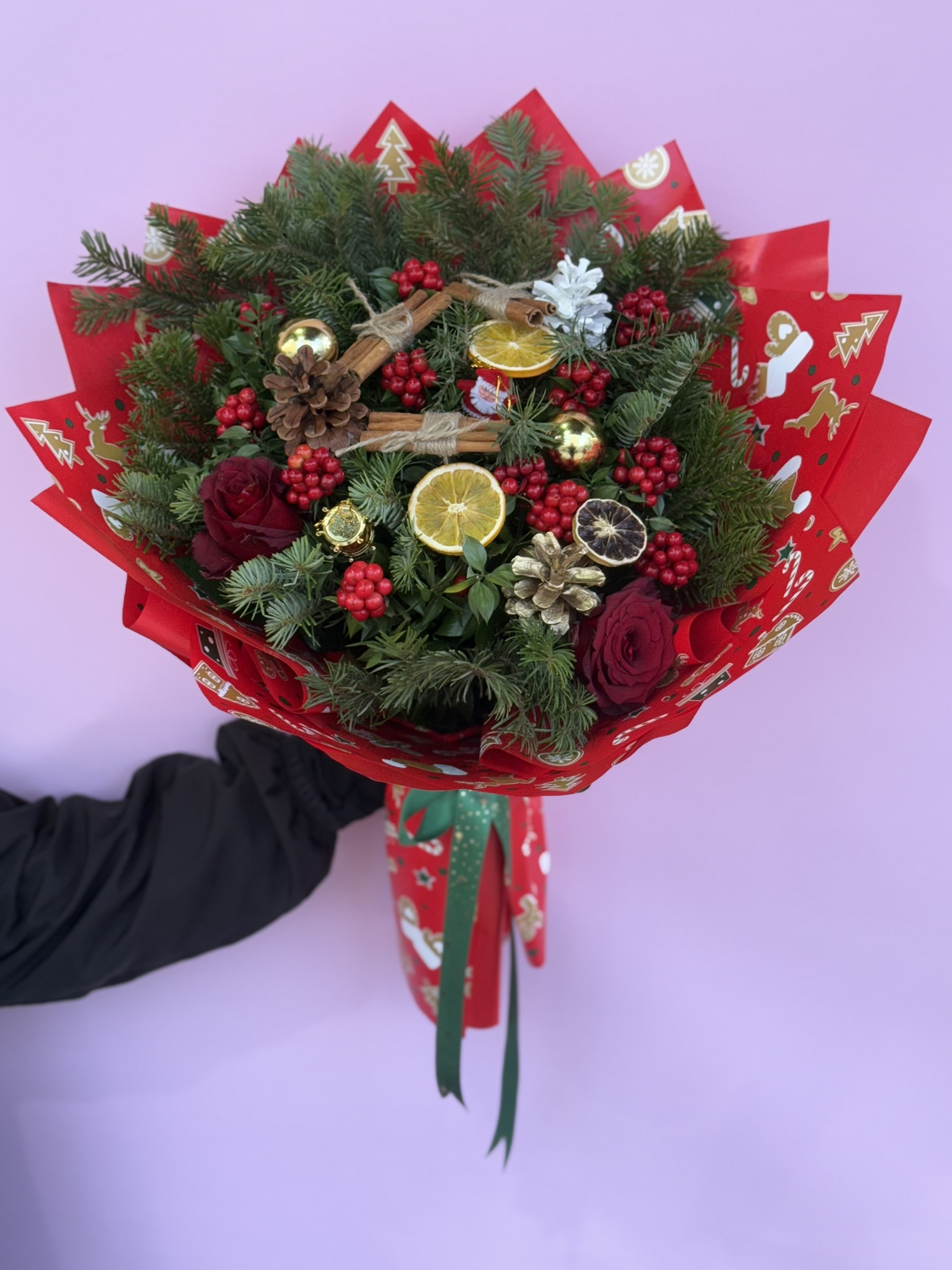 Kokina ve Kırmızı Gül Buketi